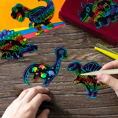 MEIVINES Scratch art crafts kit ideal for party favors and family activities.