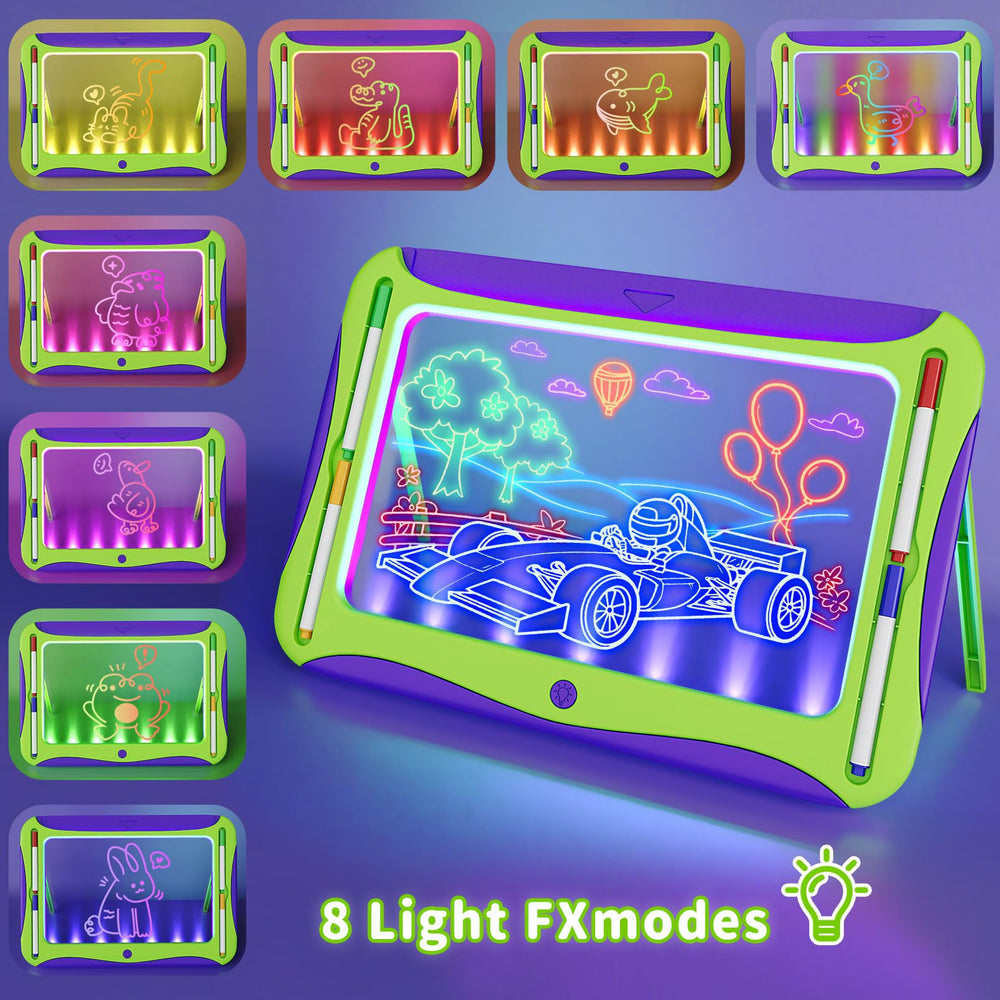 MEJCFARI board with 8 light FX showcases vibrant, mess-free art sessions