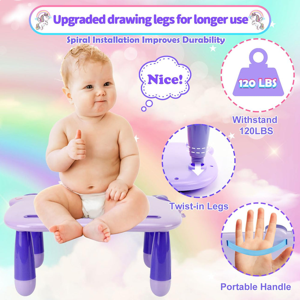 MEJCFARI portable toddler toy with tethered magnetic pen simplifies use