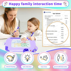 MEJCFARI toddler doodle board portable travel toy with handle for car trips