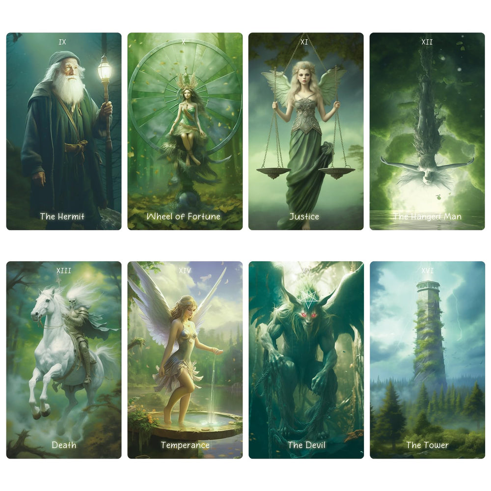 Mekasthos Elf Tarot card back design for secure, shuffled readings.
