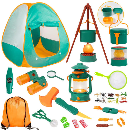 Meland Kids Camping Set tent offers a cozy indoor pretend camping space