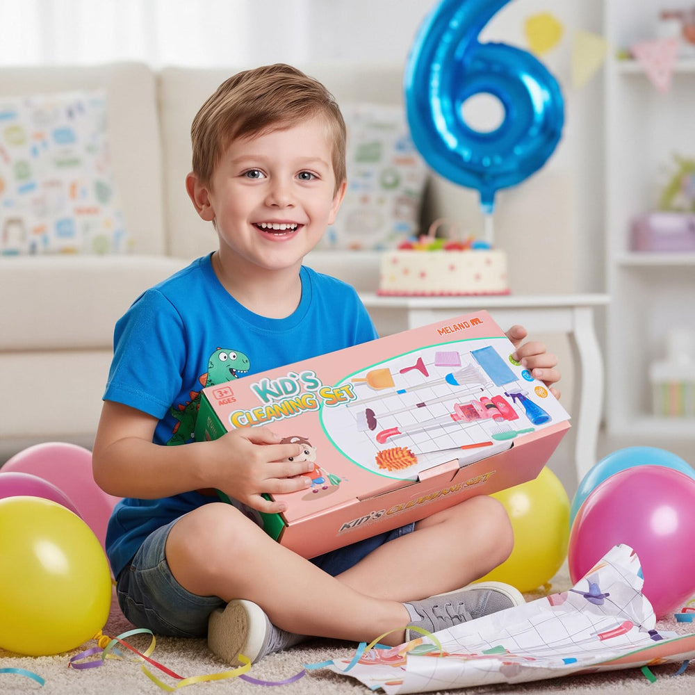 Meland kid cleaning set supports role-play and parent-child bonding.