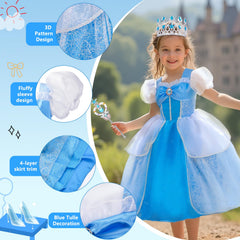 Meland layered tulle skirt offers graceful twirls and shimmering motion.
