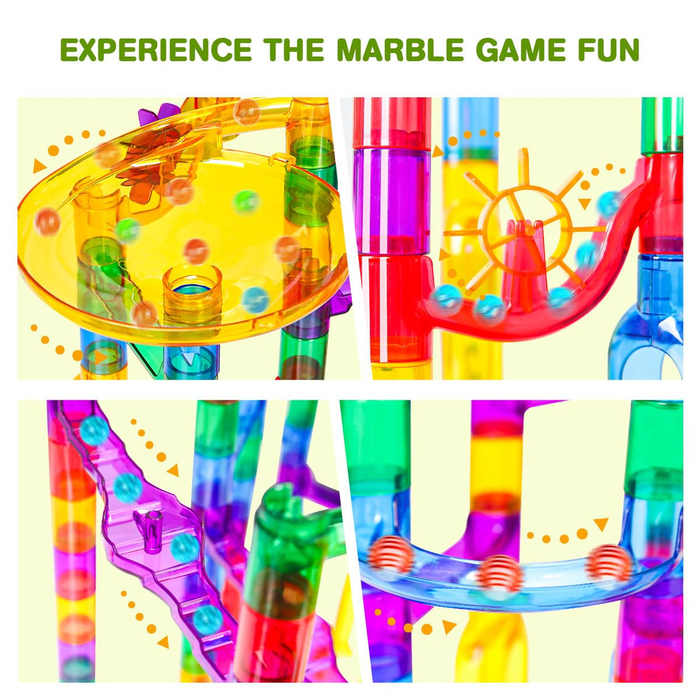 Meland Marble Run eight tower bases enable longer builds