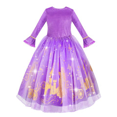 Cozy velvet bodice with gloves, wand, and crown for royal fun