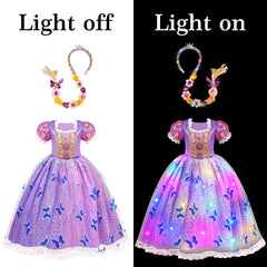Meland light-up princess dress worn by a child at a party