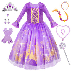 Meland Princess Dress with purple bodice for elegant pretend play