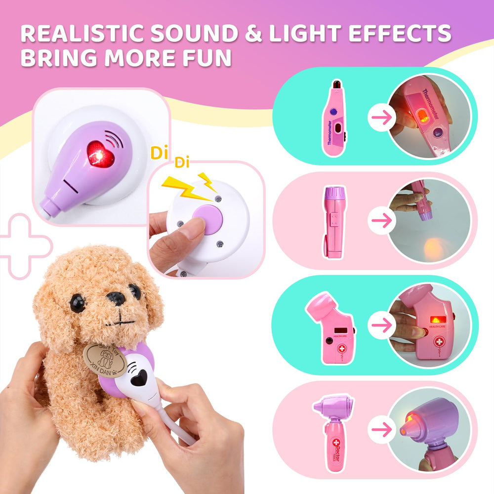 Meland Doctor Coat and Hat complete realistic dress-up for role-play.