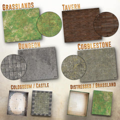 Melee Mats DND map starter moss design with erasable detail for quick scene changes.