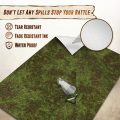 Melee Mats non-slip backing keeps miniatures steady during turns