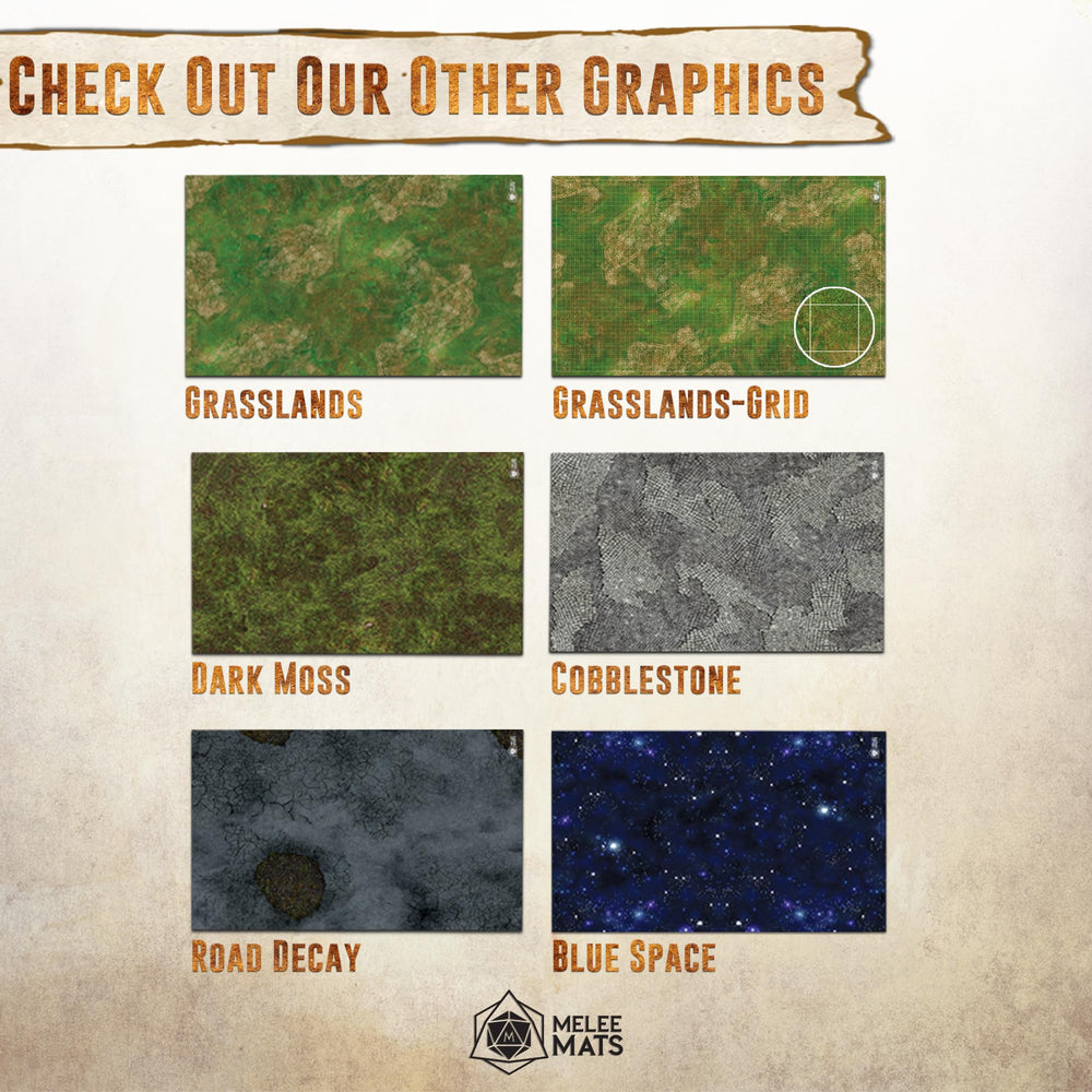 Melee Mats Warhammer 40K compatible surface supports miniatures and terrain pieces