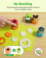 Melican kids kitchen set wooden knife offers sturdy, durable feel for real-life play cooking.