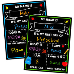 Melisheer first day board dual-sided design captures excitement and achievements, ideal for milestones.