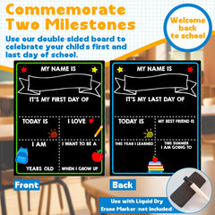 Melisheer first day board personalization lets you write memories with chalk or markers.