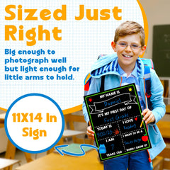 Melisheer first day board photo prop highlights adorable, keepsake moments for year-round tradition.