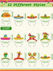 Melisheer taco design headband, festive party favor for Mexican-themed events
