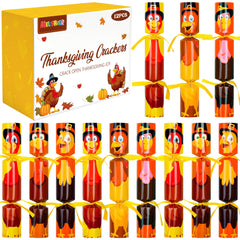 Melisheer Thanksgiving crackers with turkey design for festive table decor and kid-friendly fun