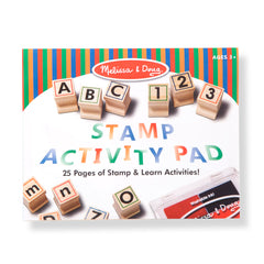 Melissa and Doug stamp-and-learn activity book for reading and math practice