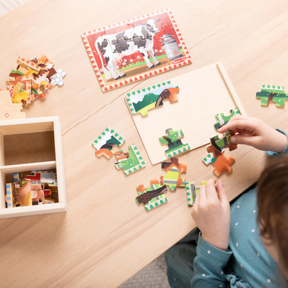 Melissa & Doug cow puzzle builds hand-eye coordination during play
