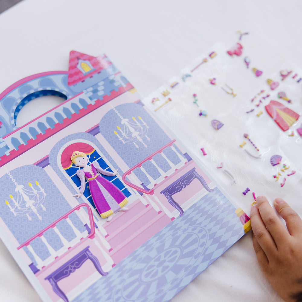 Melissa and Doug background double-sided showcases versatile palace settings.