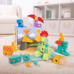 Melissa and Doug Blockables FSC-certified wood ensures eco-friendly craftsmanship.