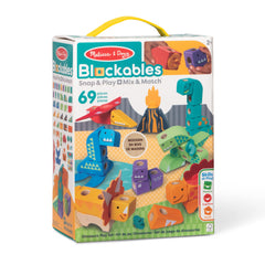 Melissa and Doug Blockables dinosaur volcano scene invites hands-on exploration.