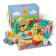 Melissa & Doug Blockables colorful blocks for imaginative, hands-on play.