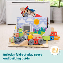 Blockables tractor with trailer demonstrating hands-on building and sequencing