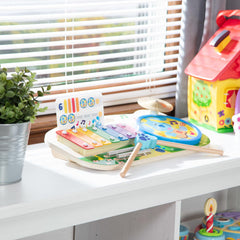 Melissa & Doug Blue's Clues music board cymbal adds joyful accents to playtime.