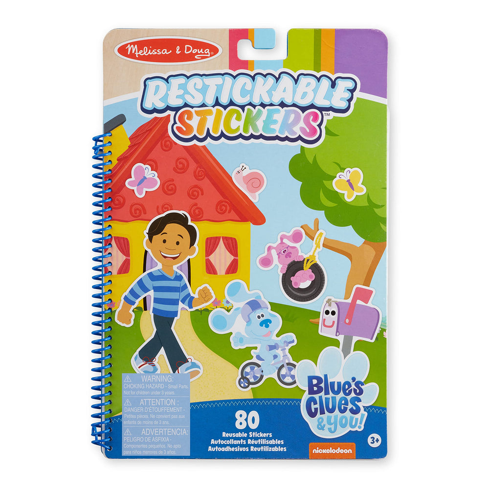 Melissa & Doug Blue’s Clues & You restickable stickers pad scene 1 encourages imaginative play with Blue