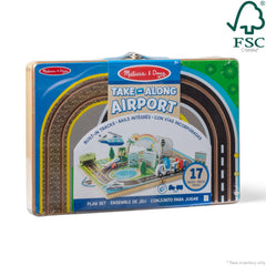Built-in tracks let vehicles move smoothly across the wooden surface for imaginative play.