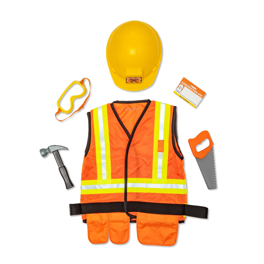 Melissa and Doug construction worker vest for kids, durable and machine washable.