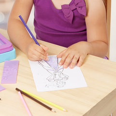 Crayon holder and storage case by Melissa & Doug keeps supplies organized.