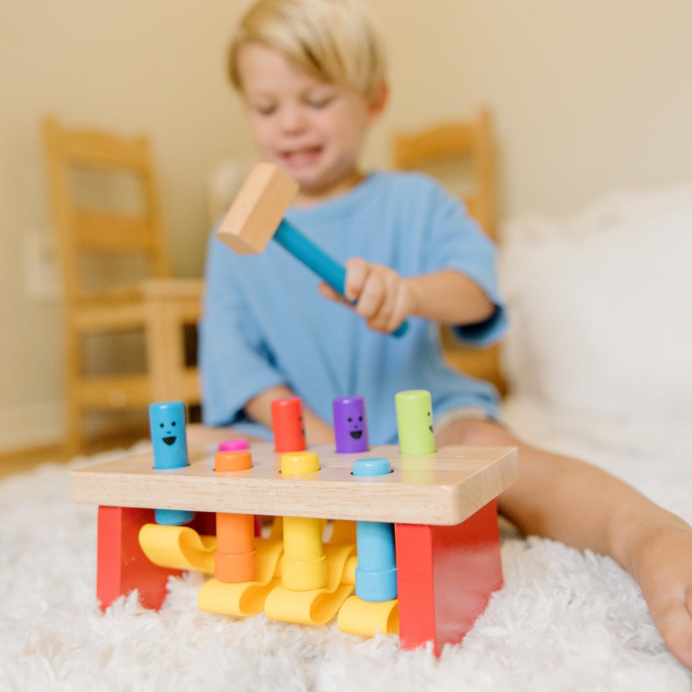 Melissa & Doug Deluxe Pounding Bench designed for ages two and up