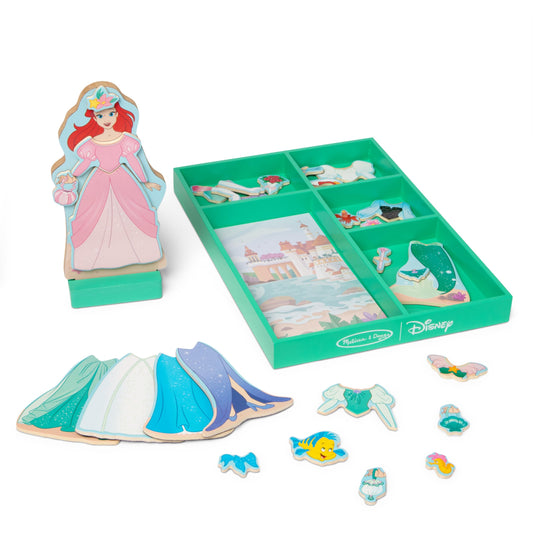 Melissa & Doug Ariel magnetic dress-up doll with stand ready for imaginative play