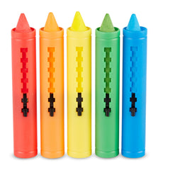 Easy-grip crayons designed for small hands to foster independent art.