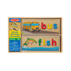 Melissa & Doug See & Spell eight double-sided boards provide varied prompts.