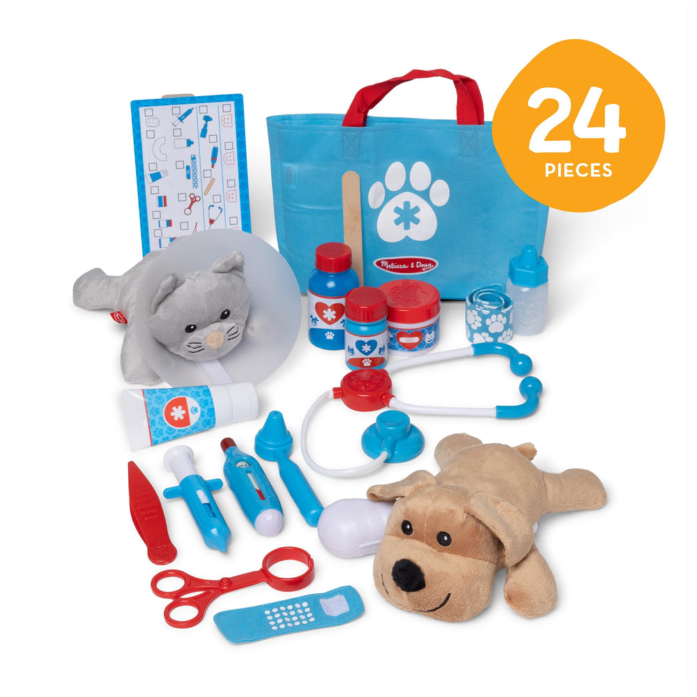 Melissa & Doug plush cat for nurturing vet role-play