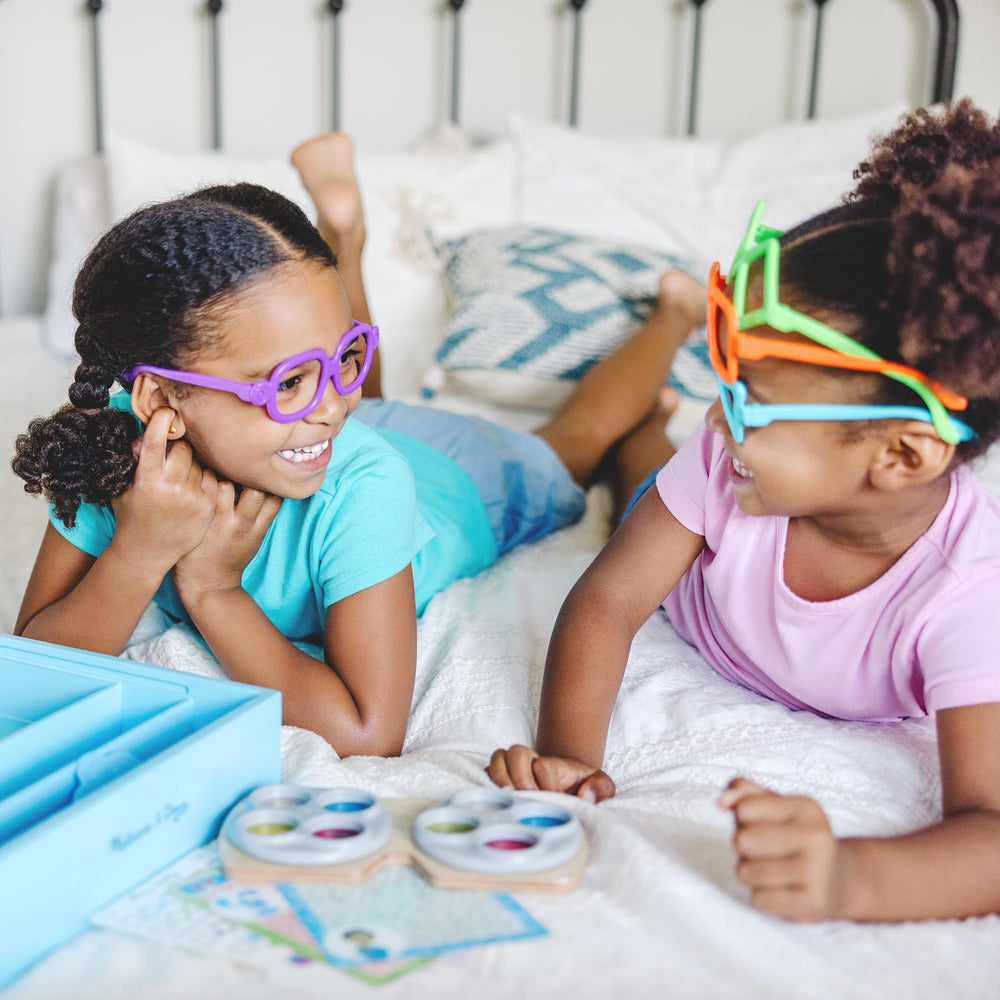 Melissa & Doug eye exam color wheel supports exploratory learning during play.