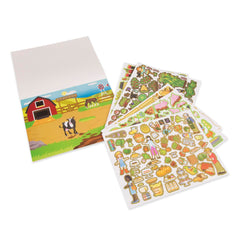 Melissa & Doug Farm Sticker Pad garden background encourages harvest-themed scenes
