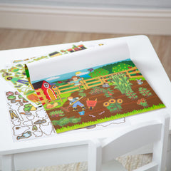 Melissa & Doug Farm Sticker Pad removable backgrounds enable quick scene changes