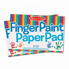 Melissa and Doug finger paint pad 12x18 top-bound pages for mess-free painting sessions.