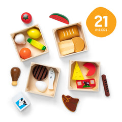 Milk piece from Melissa & Doug Food Groups for balanced meal role-play.
