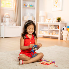 Melissa & Doug Lace & Trace Farm horse panel invites calm, focused lacing sessions