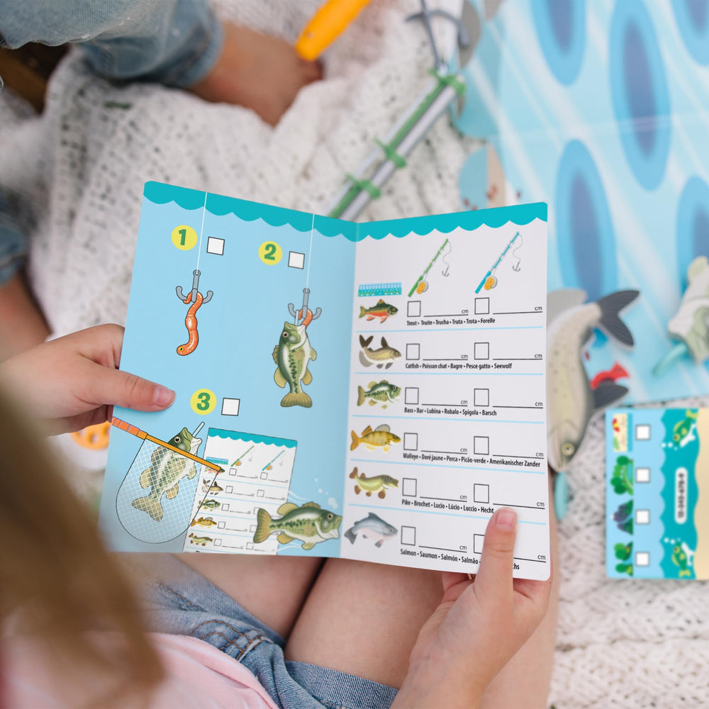Melissa & Doug Let’s Explore activity cards for guided imaginative fishing scenarios