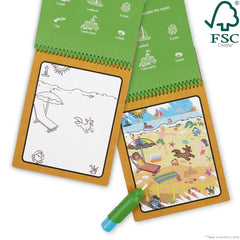 Melissa & Doug Water Wow Seasons summer scene comes alive with color.