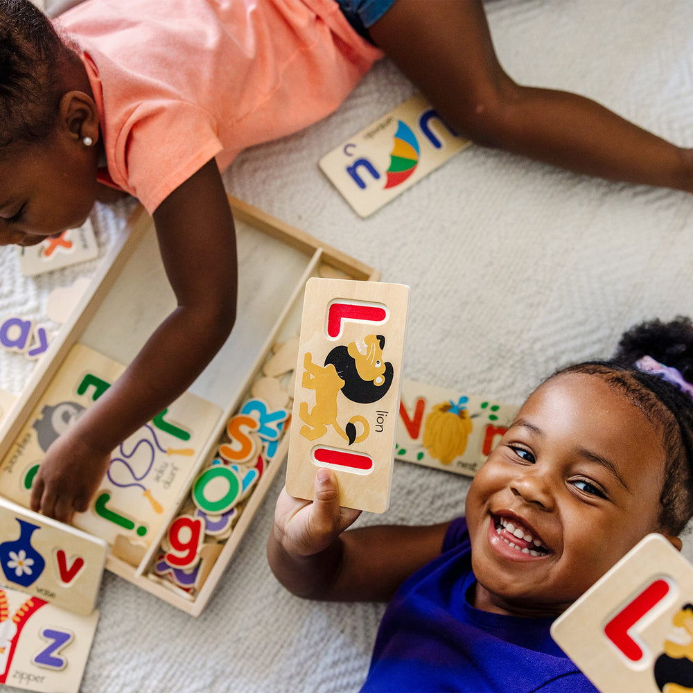 Melissa and Doug matching game supports memory and fine motor skills