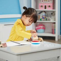 Melissa & Doug My First Wooden Stamp Set Vehicles ship stamp for ocean scenes