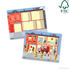 Melissa & Doug My Town stickers cling-style for easy repositioning